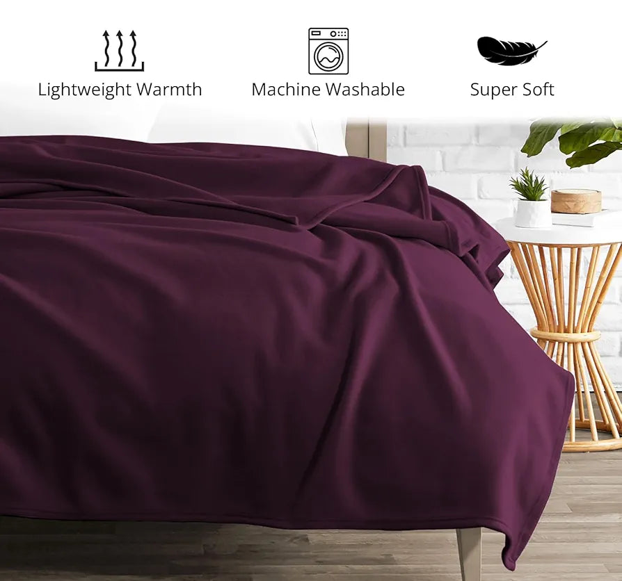 Cloth Fusion Polar Fleece AC Blanket for Winter Single Bed,Soft Woolen Blanket for Travel & Sleeping
